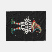Ich bin die kleine Schwester Elf Familie Matching  Fleecedecke (Vorderseite (Horizontal))