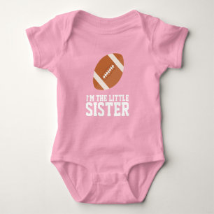 "Ich bin die kleine Schwester" Fußball Jersey Numm Baby Strampler