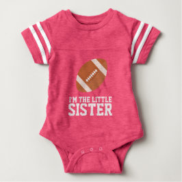 "Ich bin die kleine Schwester" Fußball Jersey Numm Baby Strampler