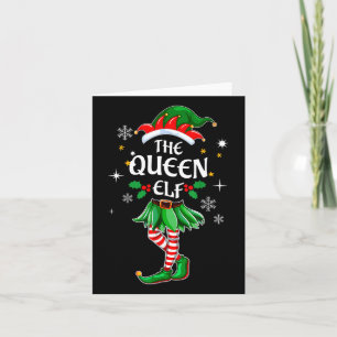 Ich bin die Königin Elf, die das Weihnachtskostümc Karte