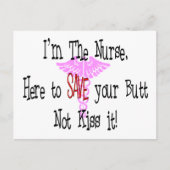 Ich bin die Krankenschwester, hier, um deinen Hint Postkarte (Vorderseite)