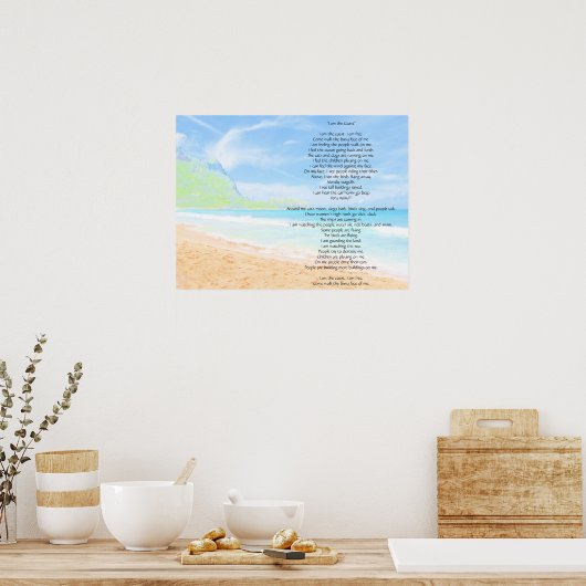 Ich bin die Küste Poster (Küche)