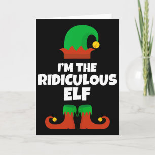 Ich bin die lächerliche Elf-Familie-Pyjama-Weihnac Karte