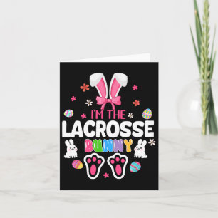 Ich bin die Lacrosse Bunny Easter Bunny Bow Krawat Karte
