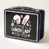 Ich bin die "Lady Bunny Oaster Matching" Metall Brotdose (Vorderseite)