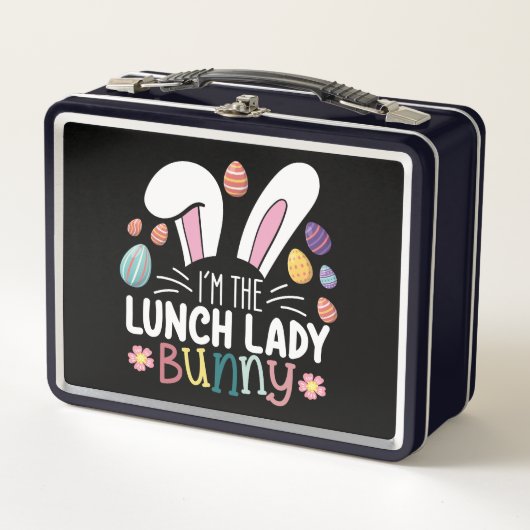 Ich bin die "Lady Bunny Oaster Matching" Metall Brotdose (Vorderseite)