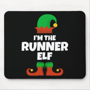 Ich bin die Läufer-Elfen-Familien-Pyjama-Weihnacht Mousepad