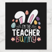 Ich bin die Lehrerin, die Ostern spielt Weinetikett (Einzelnes Label)