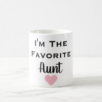 Ich bin die Lieblingstante Black u. rosa Tasse