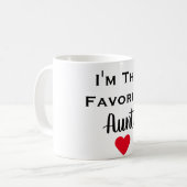 Ich bin die Lieblingstante Mug Kaffeetasse (Vorderseite Links)