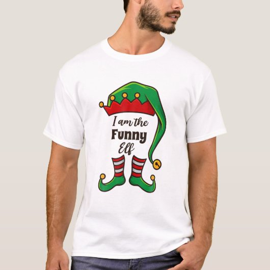 Ich bin die lustige Elf-Weihnachten-Familie, die W T-Shirt (Vorderseite)
