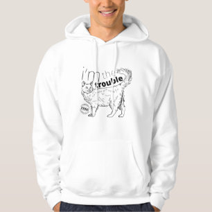 Ich bin die lustige Katze - minimale schwarz-weiß Hoodie