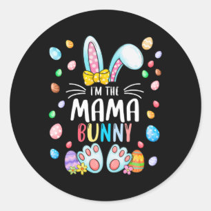 Ich bin die Mama Bunny Oars Osterfamilie, die pass Runder Aufkleber