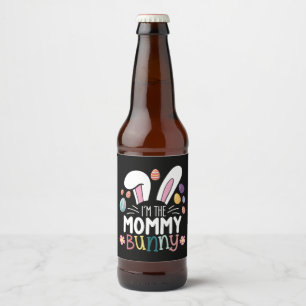 Ich bin die Mama Mama Bunny Oaster Familie Matchin Bierflaschenetikett
