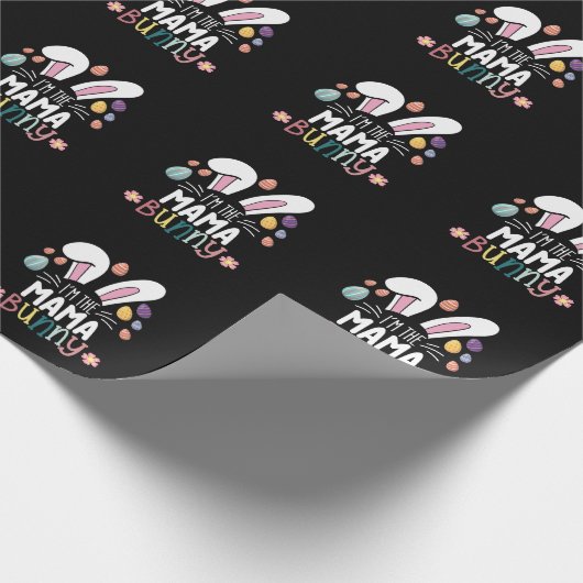 Ich bin die Mama Mama Bunny Osterfamilie, die pass Geschenkpapier (Ecke)