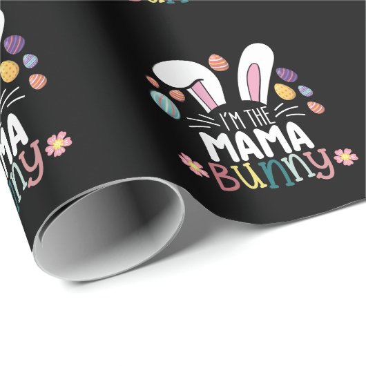 Ich bin die Mama Mama Bunny Osterfamilie, die pass Geschenkpapier (Rolleneckpunkt)