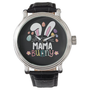 Ich bin die Mama-Mommy-Hasen-Osterfamilie passend Armbanduhr