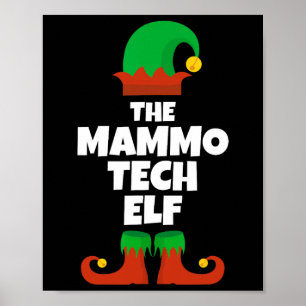 Ich bin die Mammo Tech Elf Familie Pajama Weihnach Poster