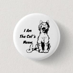 Ich bin die Meow Funny Cat der Katze Button