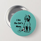 Ich bin die Meow Funny Cat der Katze Button (Vorne & Hinten)