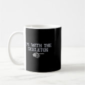 Ich bin die mit Skeleton Halloween Kostümpaare Ma Kaffeetasse (Links)