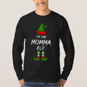 Ich bin die Momma Elf Matching Familie Elf Weihnac T-Shirt (Vorderseite)