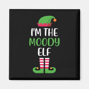 Ich bin die Moody Elf Weihnachts Matching Familie Magnet