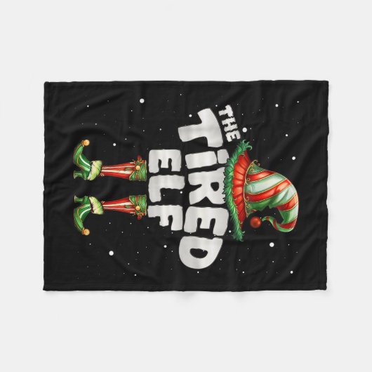 Ich bin die müde Elf Familie Matching Group Weihna Fleecedecke (Vorderseite (Horizontal))