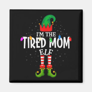 Ich bin die müde Mama, die zur Weihnachtsfamilie p Magnet