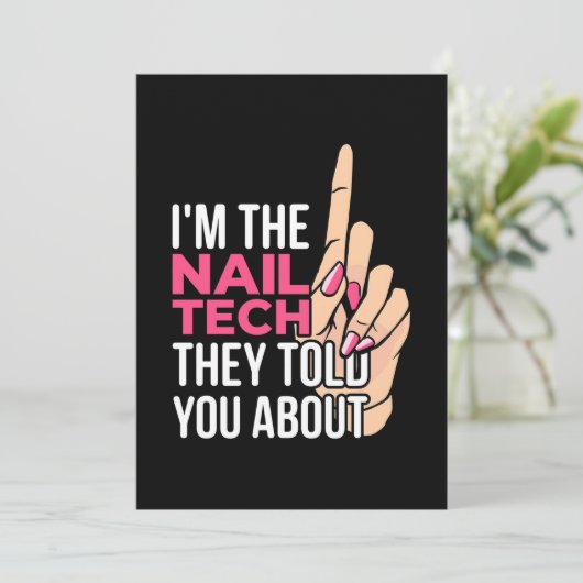 Ich bin die Nageltechnik Einladung (Stehend Vorderseite)