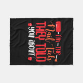 Ich bin die Nageltechnik Fleecedecke (Vorderseite (Horizontal))