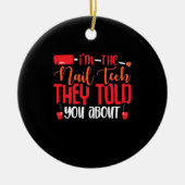 Ich bin die Nageltechnik Keramik Ornament (Vorne)