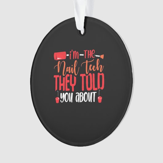 Ich bin die Nageltechnik Ornament (Vorderseite)