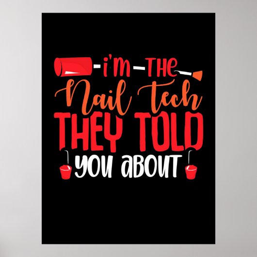 Ich bin die Nageltechnik Poster (Vorne)