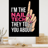Ich bin die Nageltechnik Poster (Küche)