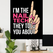 Ich bin die Nageltechnik Poster (Heimbüro)