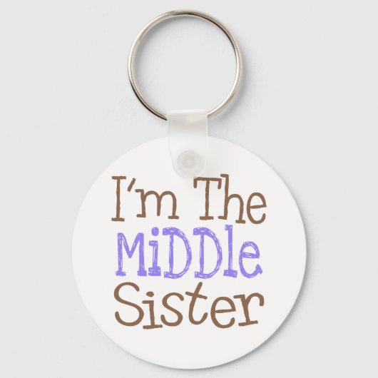 Ich bin die Nahe Schwester (Lila) Schlüsselanhänger (Vorderseite)