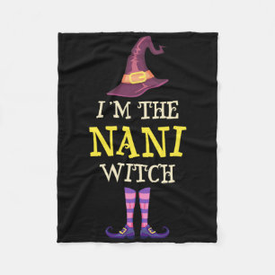 Ich bin die Nani-Hexenkleider Halloween-Witchy Fleecedecke