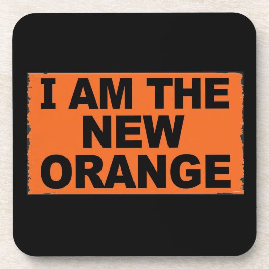 Ich bin die neue Orange Getränkeuntersetzer (Vorderseite)
