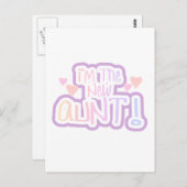 Ich bin die neue Tante - Pink-Schatten Postkarte (Vorne/Hinten)