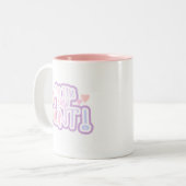 Ich bin die neue Tante - Pink-Schatten Zweifarbige Tasse (Vorderseite Links)