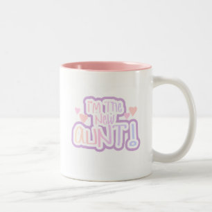 Ich bin die neue Tante - Pink-Schatten Zweifarbige Tasse