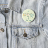 Ich bin die neue Vater-Baby-Mitteilung Button (Beispiel)