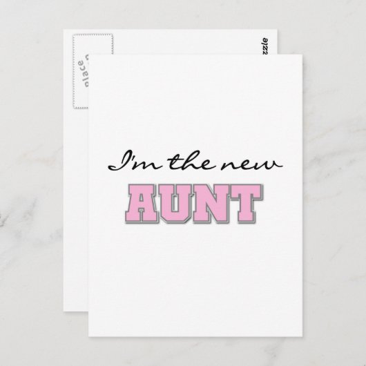 Ich bin die New Tante Tshirts und Geschenke Postkarte (Vorne/Hinten)