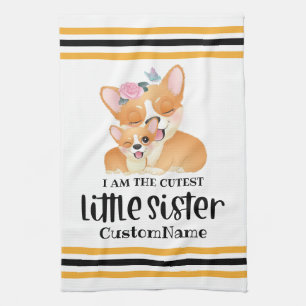 Ich bin die Niedliche kleine Schwester Niedlich Co Geschirrtuch