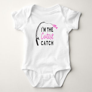 Ich bin die Niedlichste Faschingsfischerei Baby Strampler