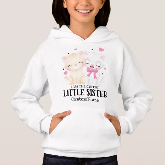 Ich bin die Niedlichste kleine Schwester Niedliche Hoodie (Vorderseite)