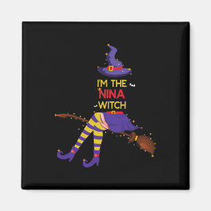 Ich bin die Nina Hexe Shirt Halloween Matching Gro Magnet