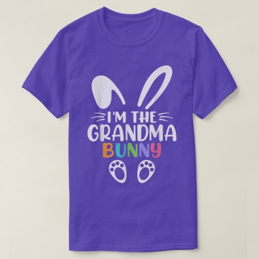 Ich bin die Oma Bunny Niedlich Oma Happy Easter Da T-Shirt (Design vorne)