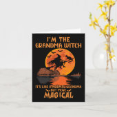 Ich bin die Oma-Hexe wie eine normale Oma-Hallow Karte (Gelbe Blume)